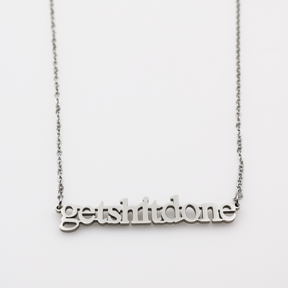 Get Shit Done Cutout Necklace