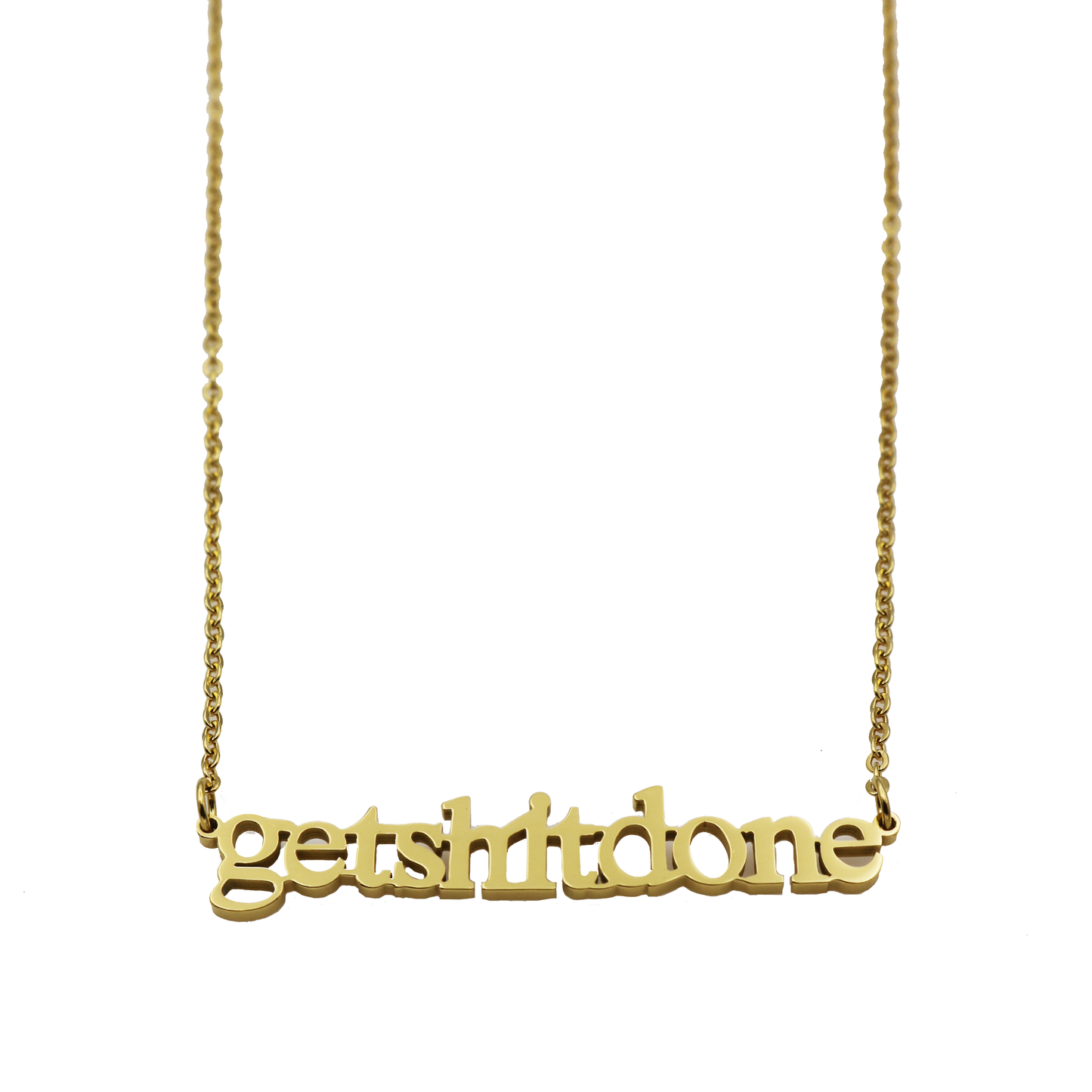 Get Shit Done Cutout Necklace
