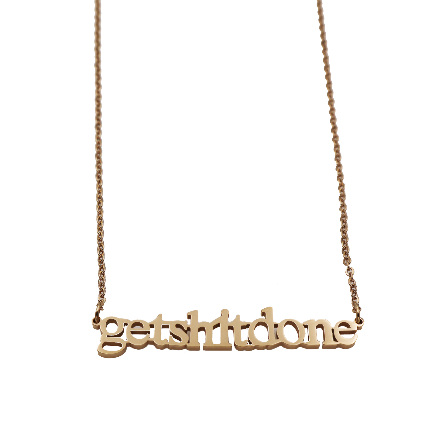 Get Shit Done Cutout Necklace