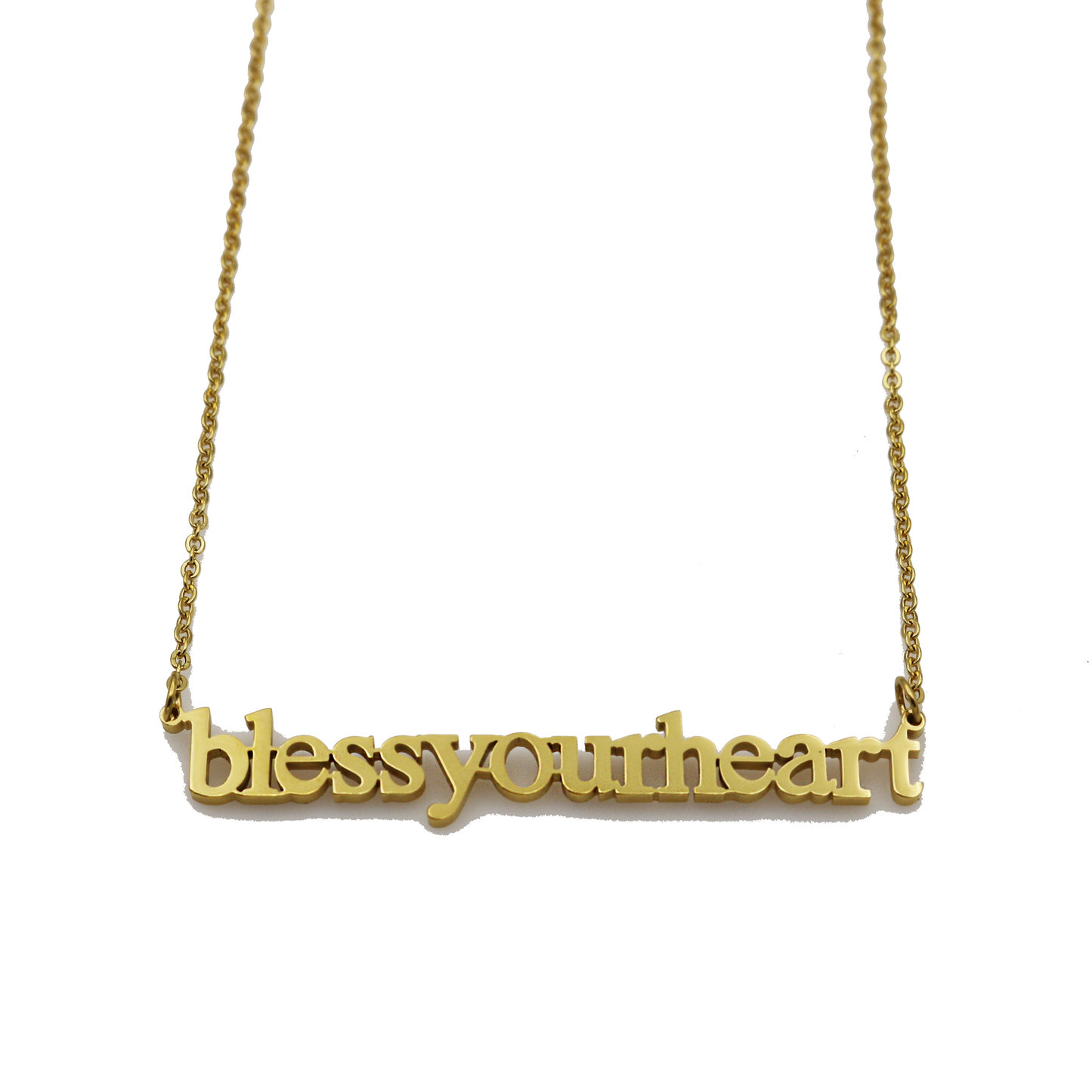 Bless Your Heart Cutout Necklace