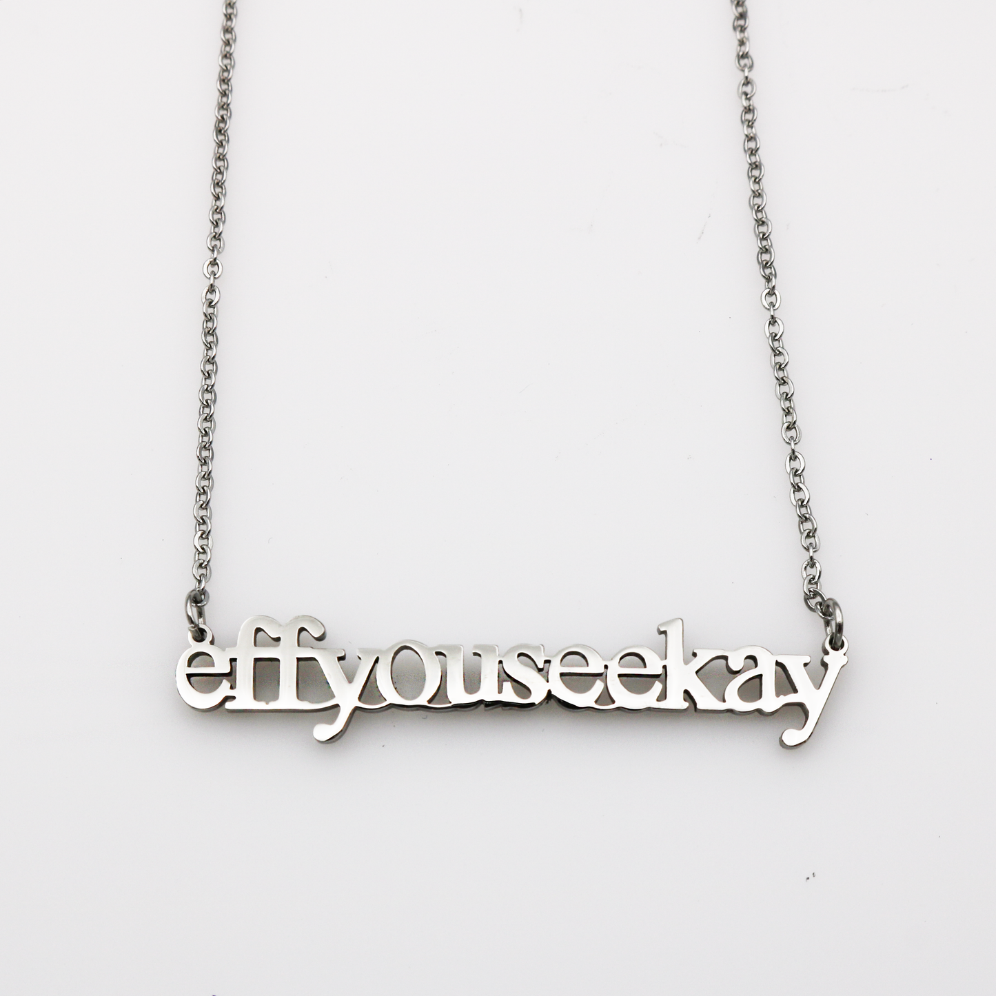 Eff You See Kay Cutout Necklace