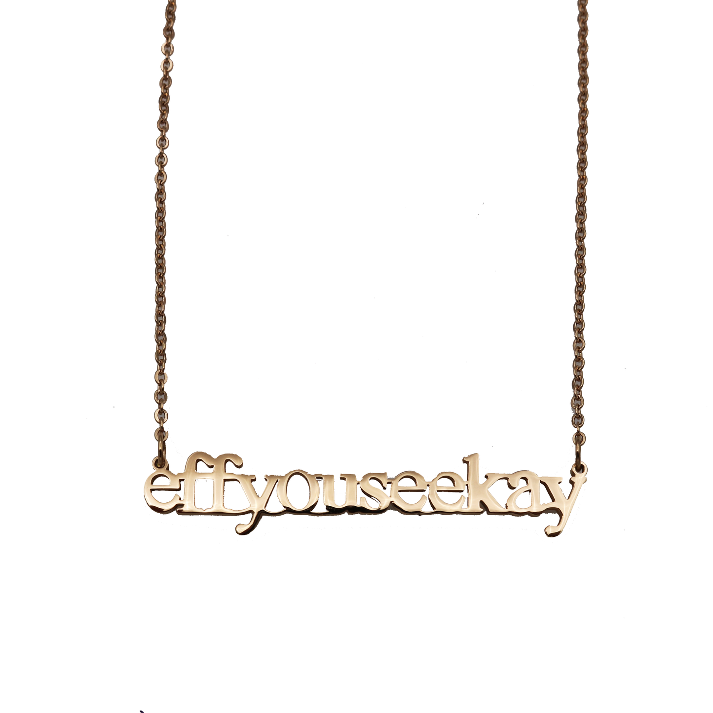 Eff You See Kay Cutout Necklace