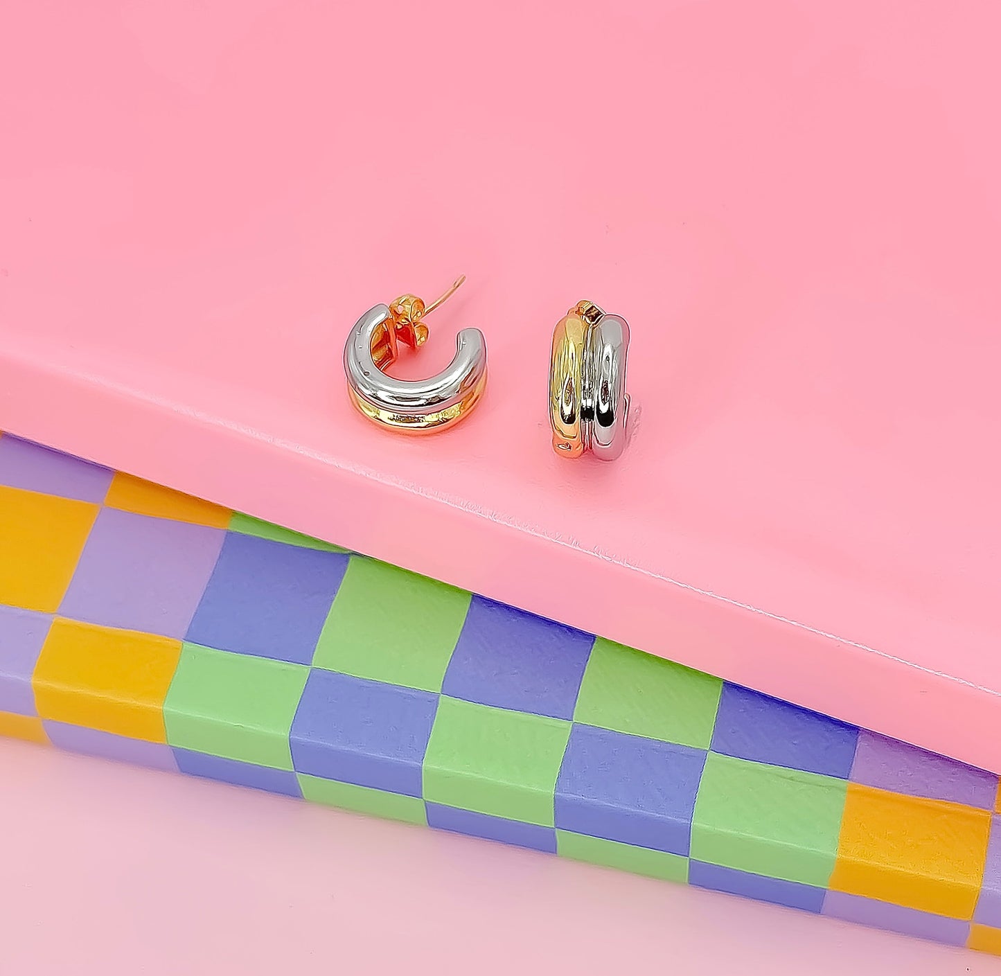 Double Color Chunky Huggie