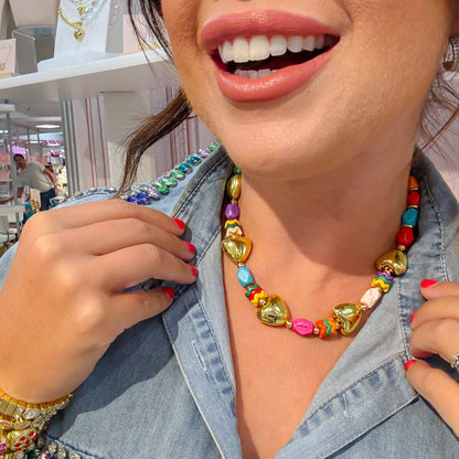 Heart Pop Gold Necklace