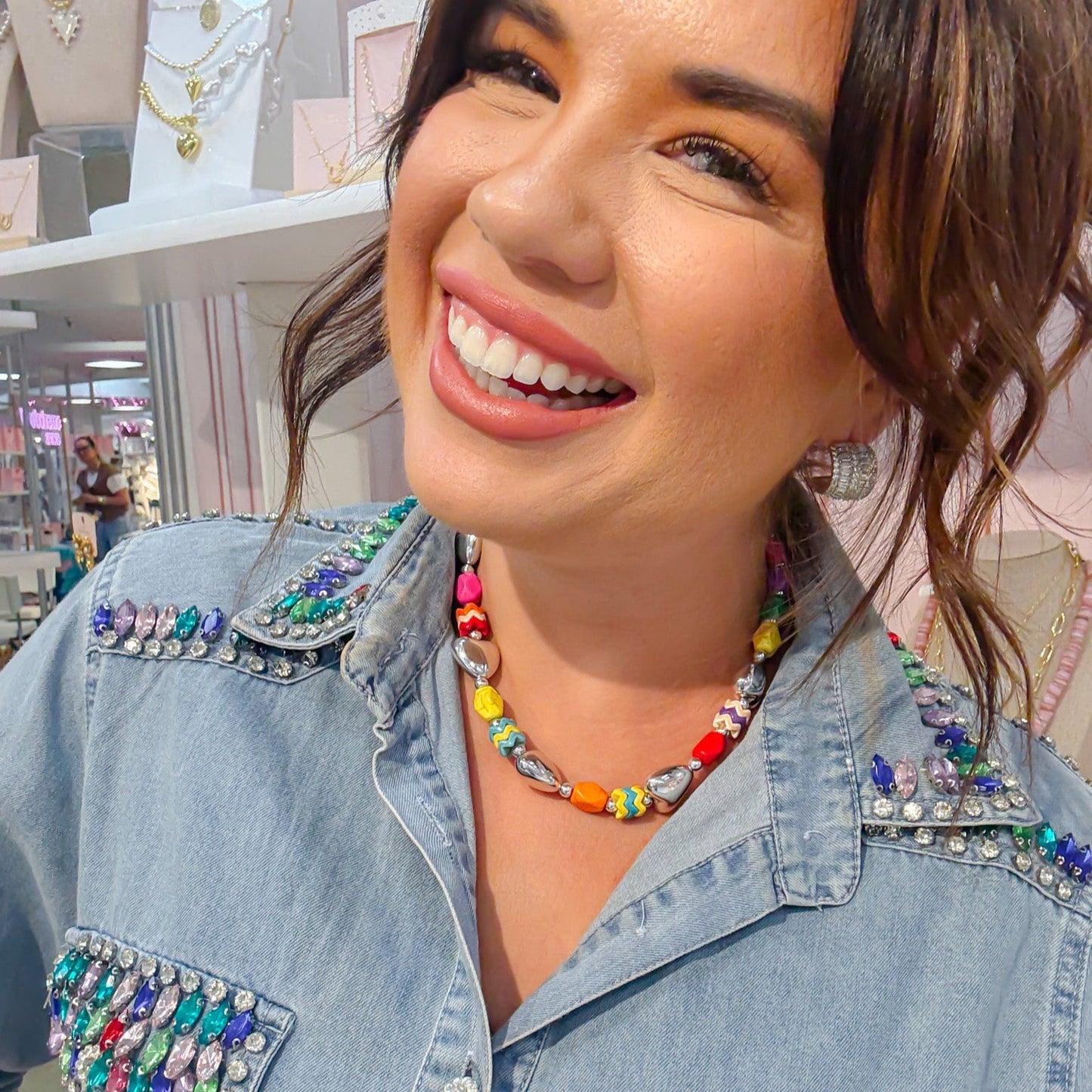 Heart Pop Silver Necklace