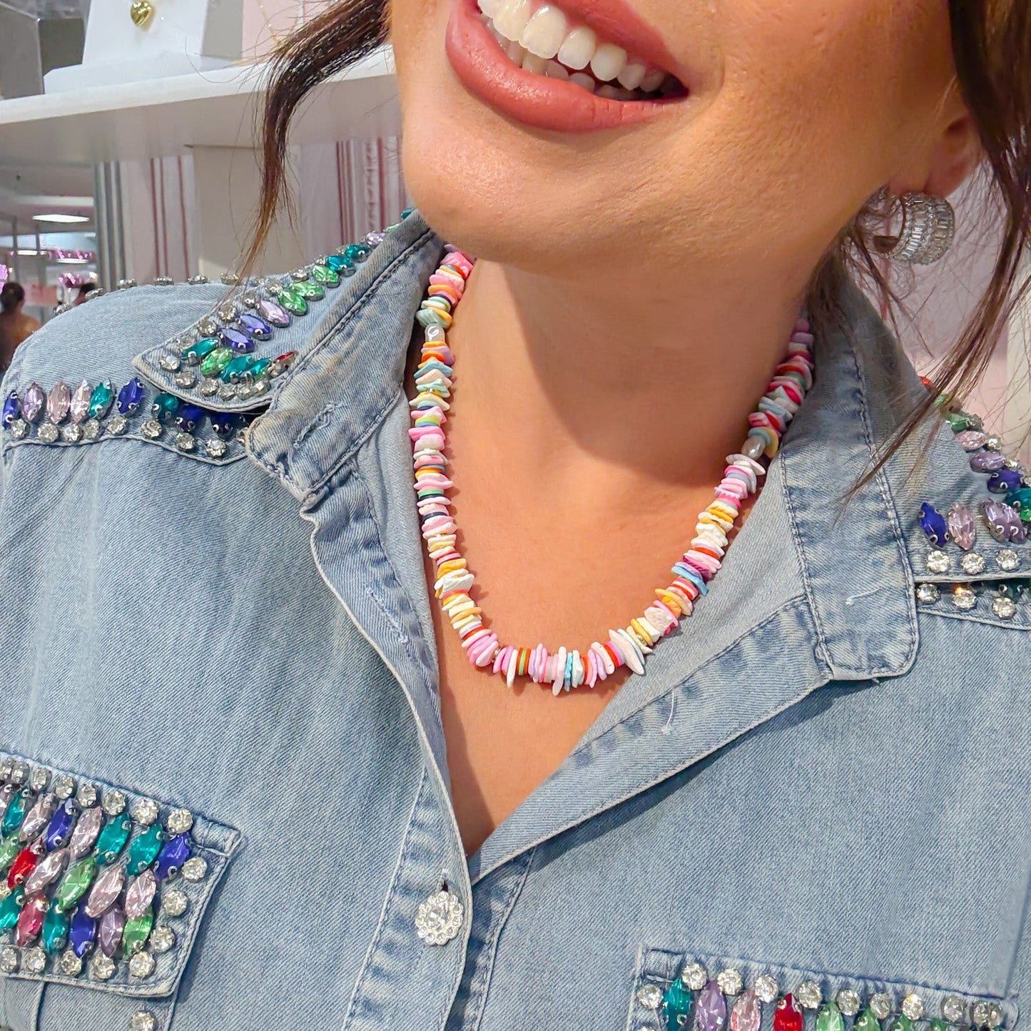 Pastel Party Gemstone Necklace