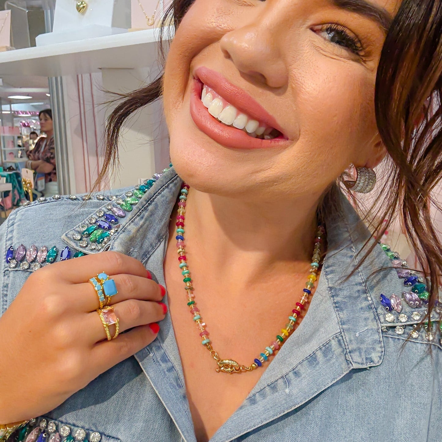 Sprinkle Pop Gemstone Necklace