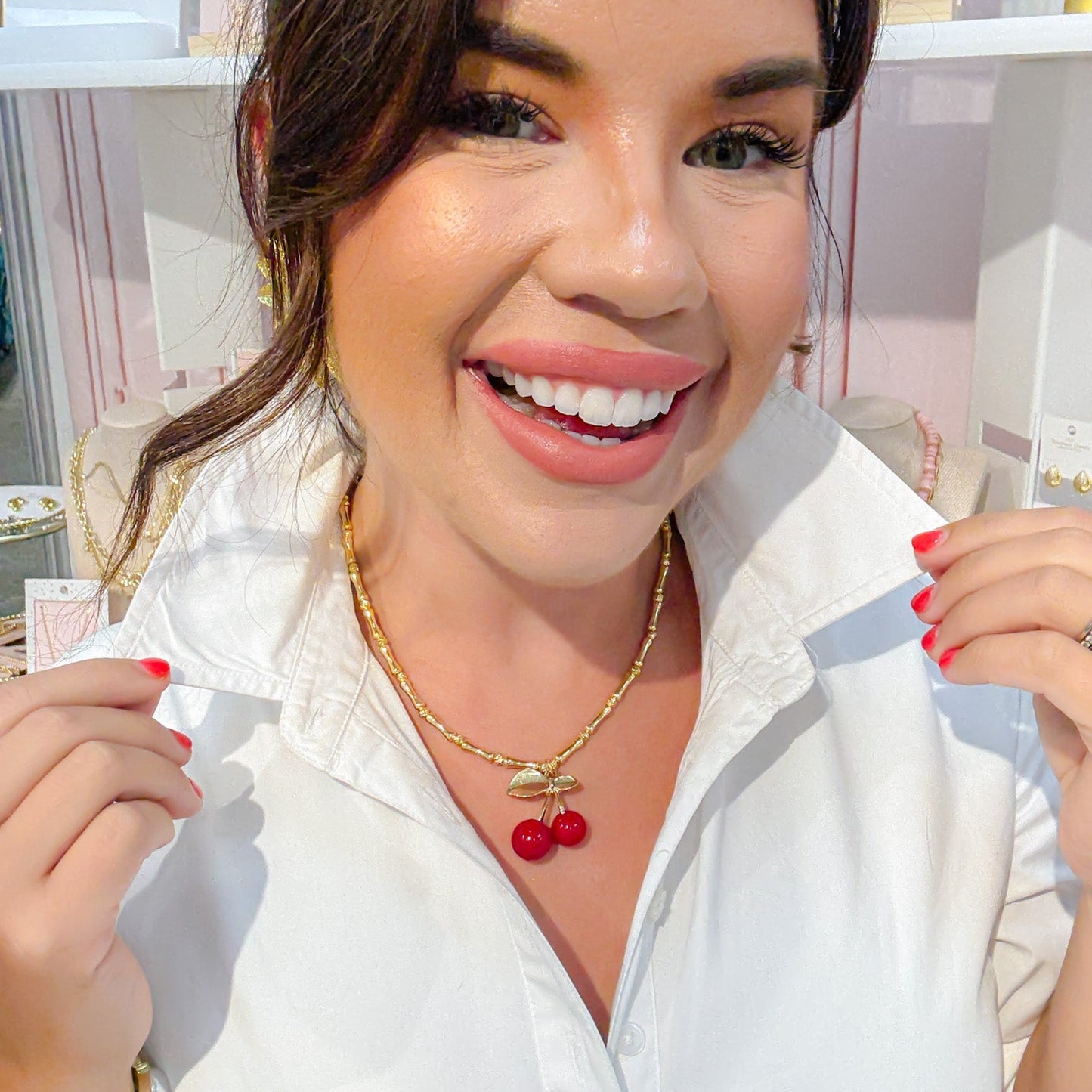 Cherry Pendant Necklace