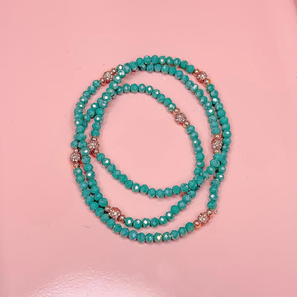 Turquoise Glimmer Wrap Bracelet
