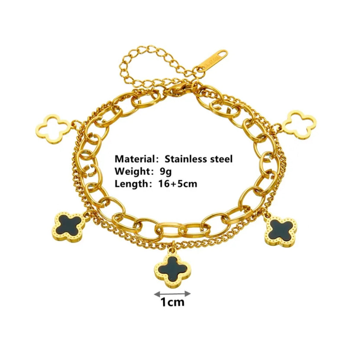 Luck Intention Clover Bracelet - Love. Luck. Hope & Faith