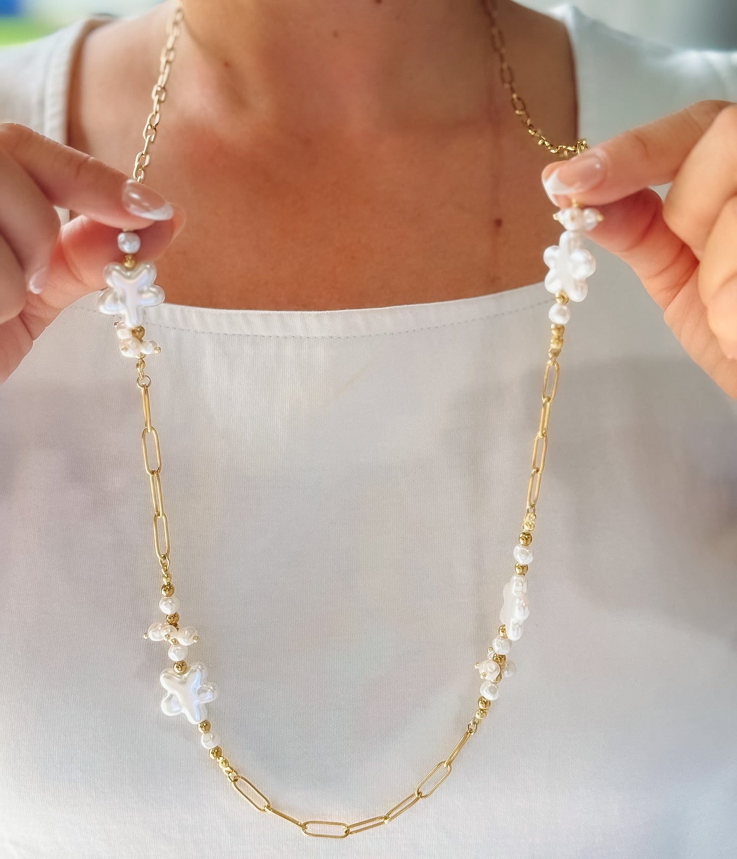 Picking Flowers Beaded Necklace