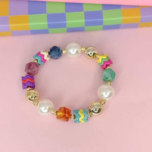 Ziggy Pearl Pop Gold Bracelet