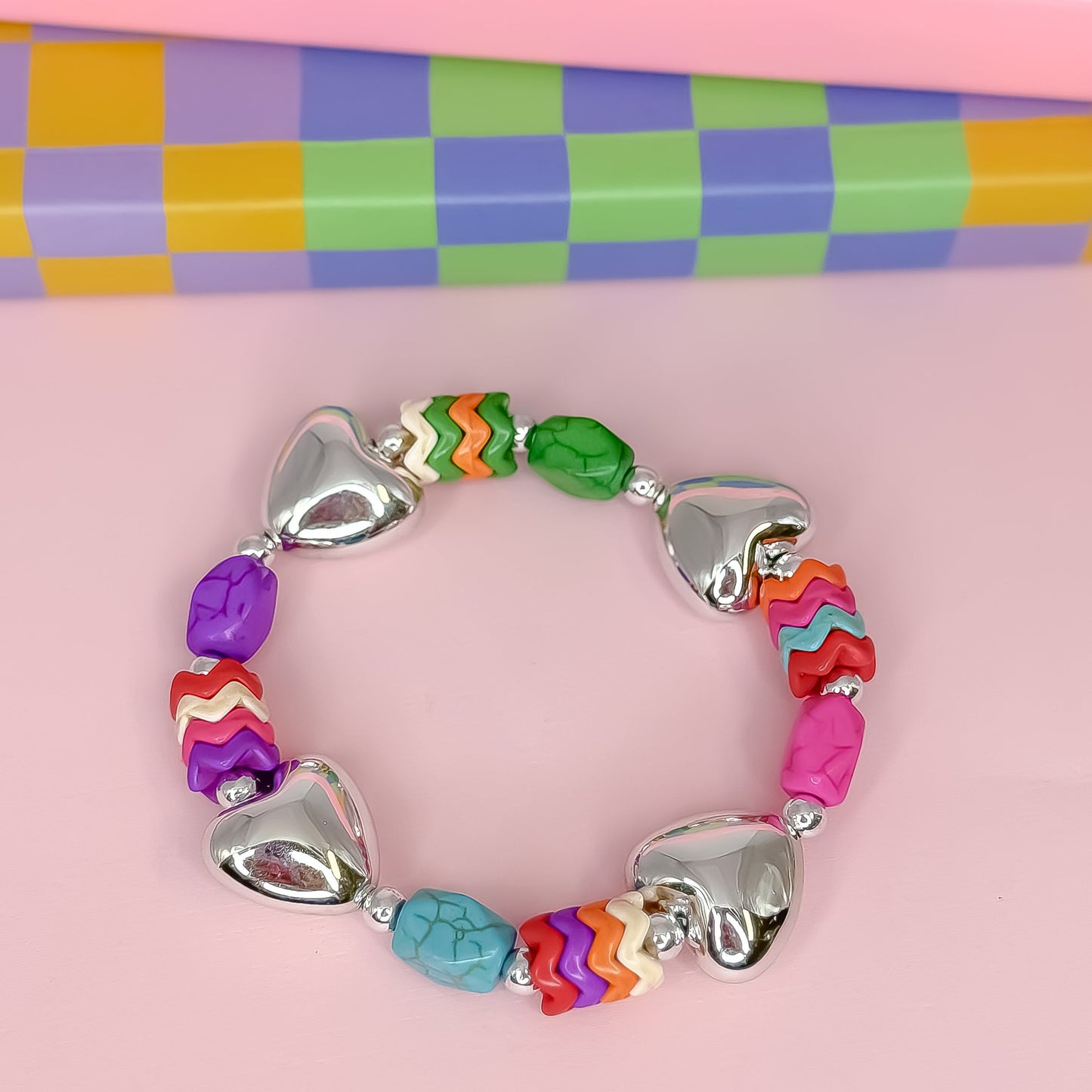 Heart Pop Silver Bracelet