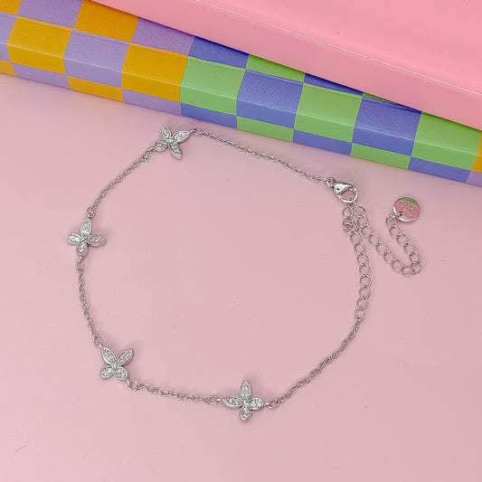 Petite Botanique Silver Anklet