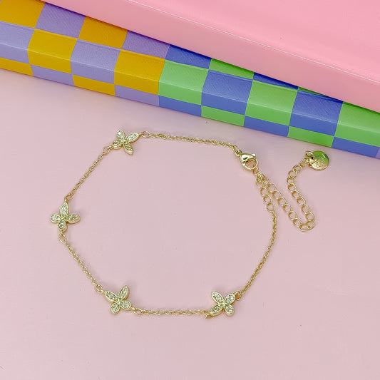 Petite Botanique Gold Anklet