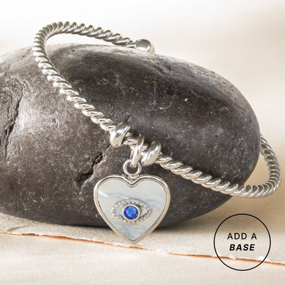 Evil Eye Heart Interchangeable Charm