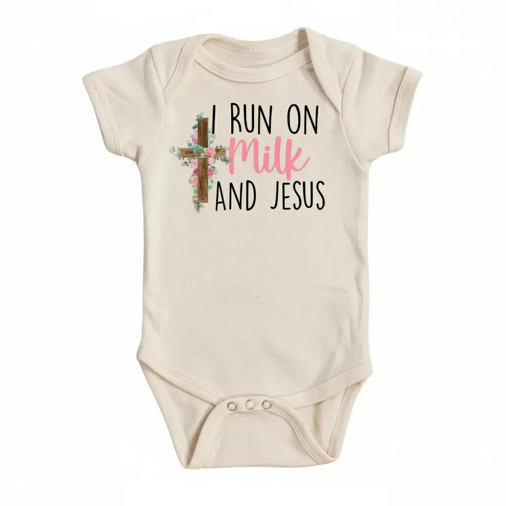 Jesus Milk Pink Newborn Baby Onesie® Bodysuit