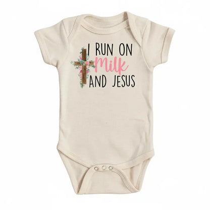 Jesus Milk Pink Newborn Baby Onesie® Bodysuit