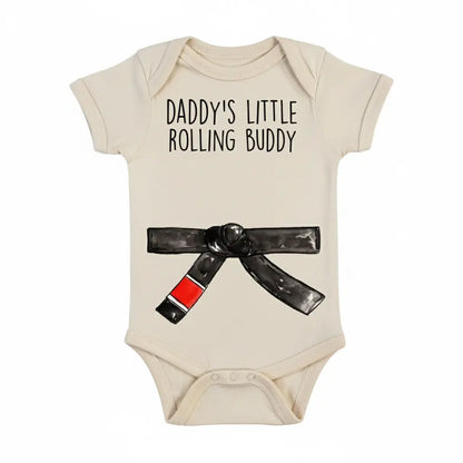 Jiu Jitsu Rolling Newborn Baby Onesie® Bodysuit GS1