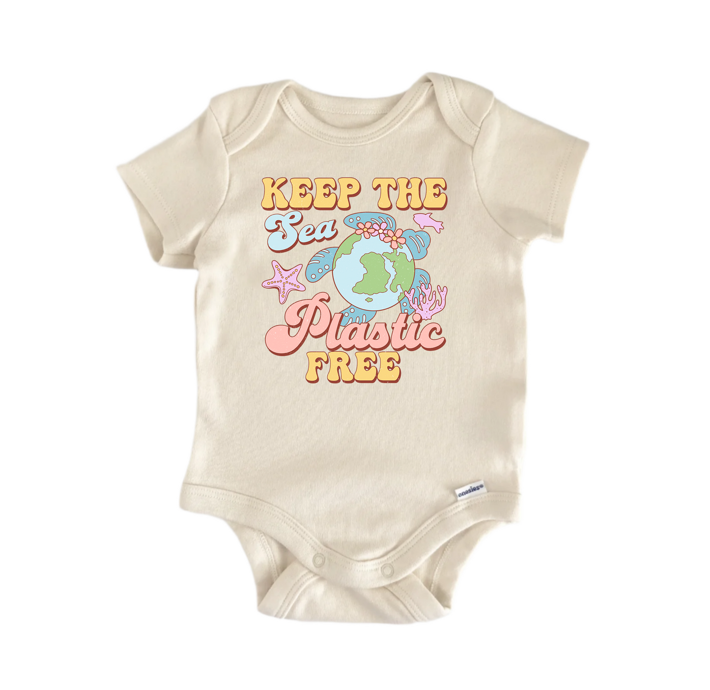 Keep Sea Plastic Free Go Newborn Baby Onesie® Bodysuit