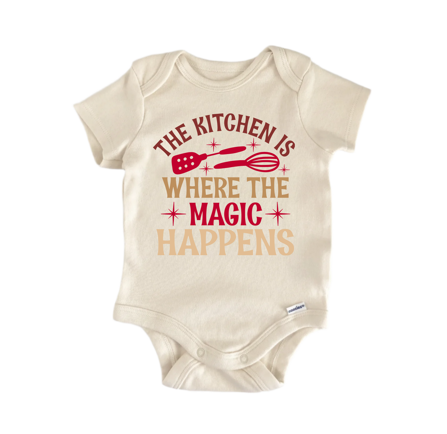Kitchen Is Where Magic Newborn Baby Onesie® Bodysuit