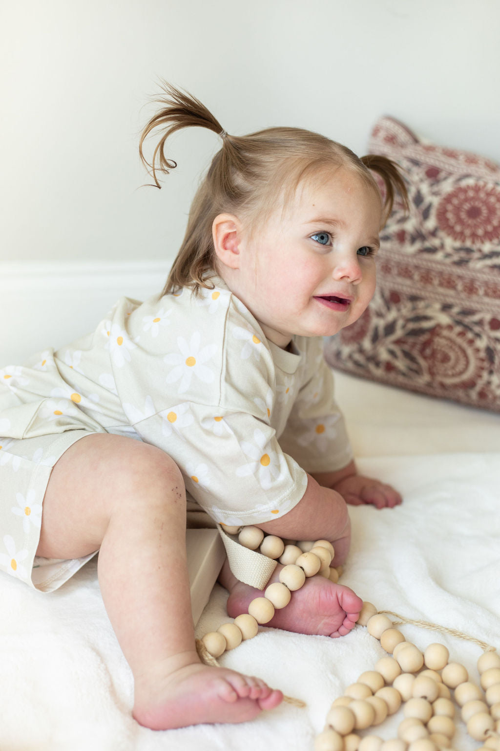 Checkered Short Sleeve Baby Lounge set