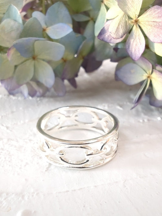 Chain Link Band Ring
