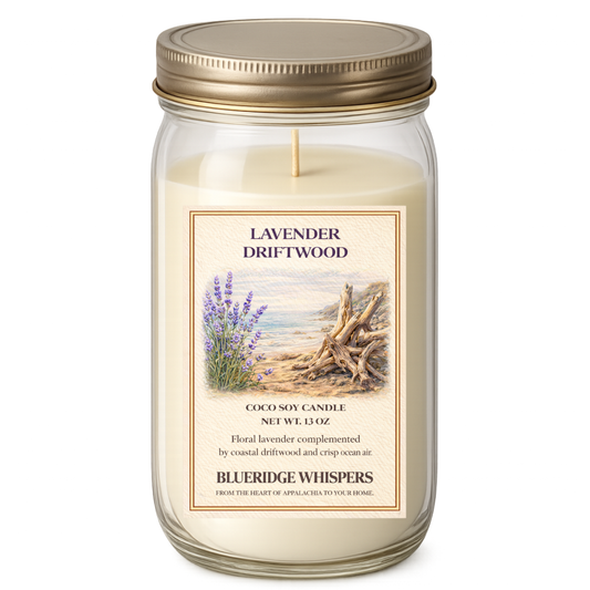 Lavender Driftwood | Hand-Poured Calm & Coastal Candle