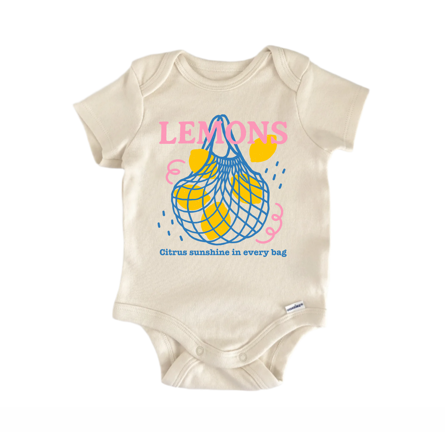 Lemons Fruit Retro Newborn Baby Onesie® Bodysuit