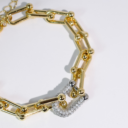 Lock It in Gold/Silver Bracelet