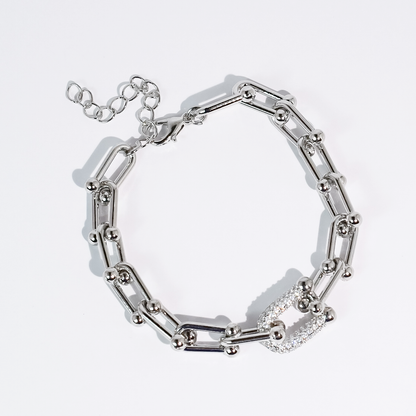 Lock It In Silver Bracelet