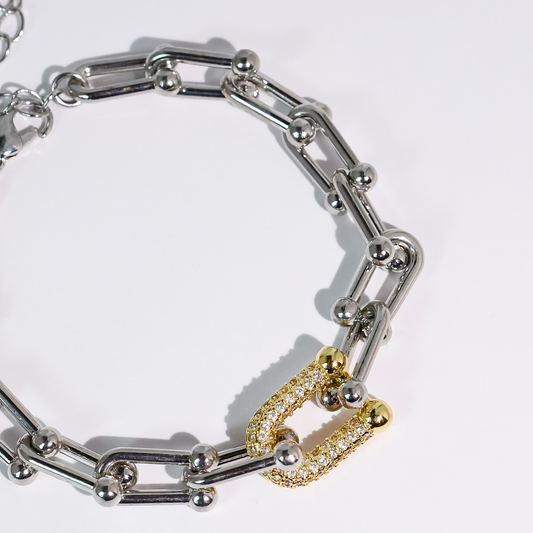 Lock It In Silver/Gold Bracelet