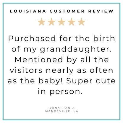 Louisiana Baby Gift Set: Muslin Swaddle & Bib | Organic Cotton