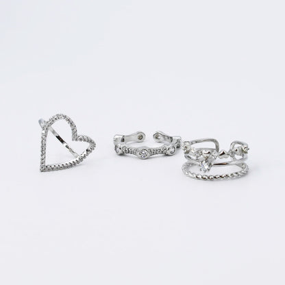Love Silver Ring Set