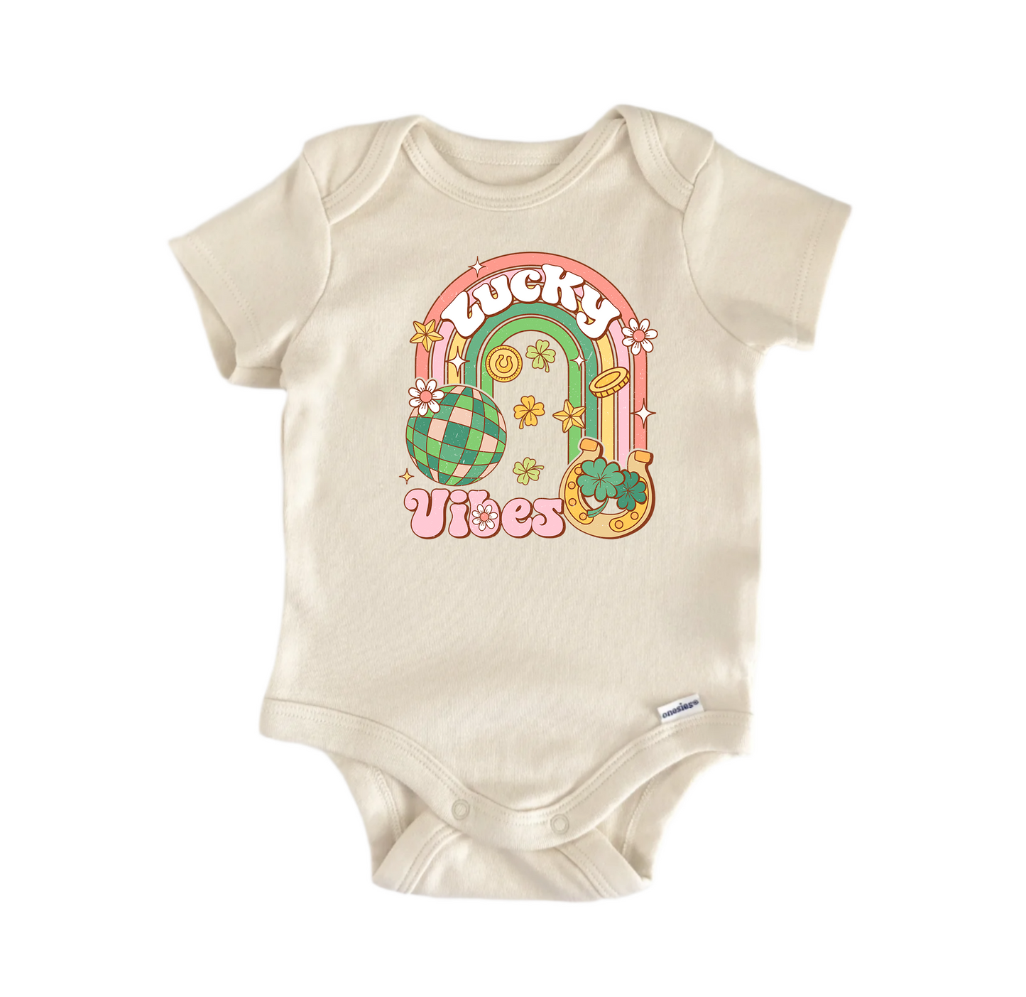 Lucky Vibes St. Patrick's Newborn Baby Onesie® Bodysuit