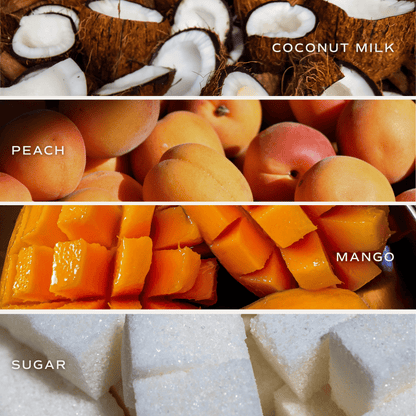 Mango and Coconut Tinted Glass Jar Reed Diffuser
