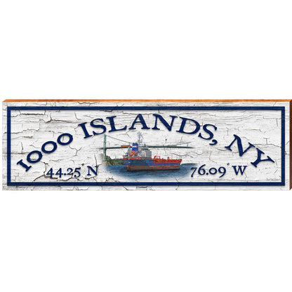 1000 Islands, New York Wooden Sign | Wall Art Print on Real Wood