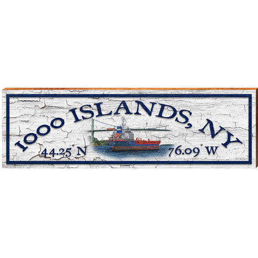 1000 Islands, New York Wooden Sign | Wall Art Print on Real Wood