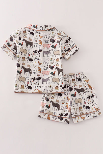 Beige farm boy pajamas set