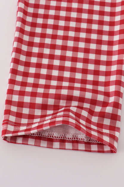 Alabama embroidery gingham pants set