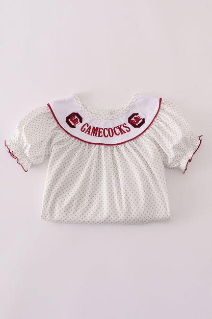 South Carolina Gamecocks embroidery ruffle shorts set