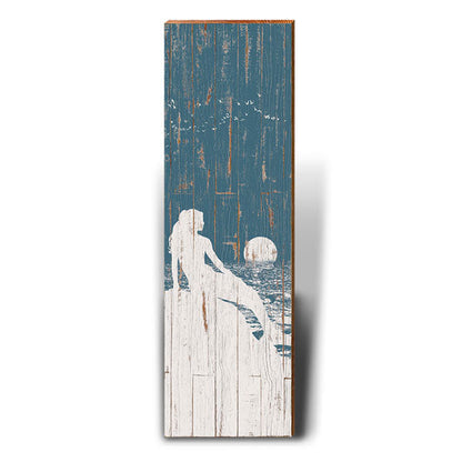 Minimalist Mermaid | Wall Art Print on Real Wood
