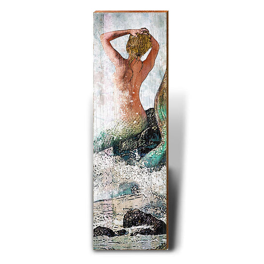 Mermaid Fantasy | Wall Art Print on Real Wood