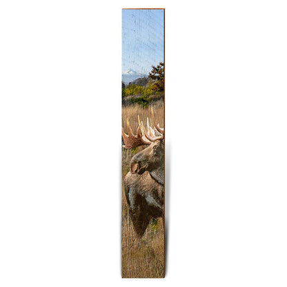 Moose in the Wilderness Large | Wall Art Print on Real Wood