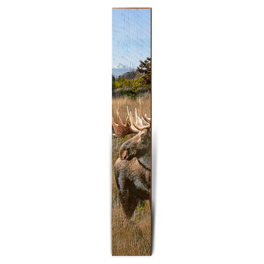 Moose in the Wilderness Large | Wall Art Print on Real Wood
