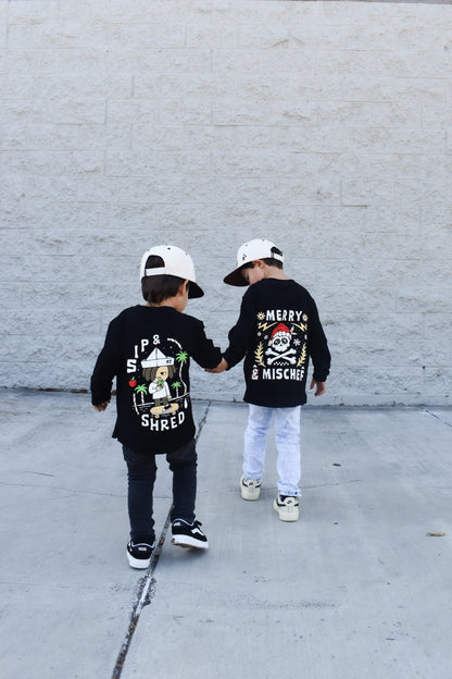 SIP & SHRED LONG SLEEVE TEE