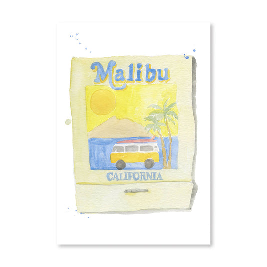 Malibu Matchbook Art Print