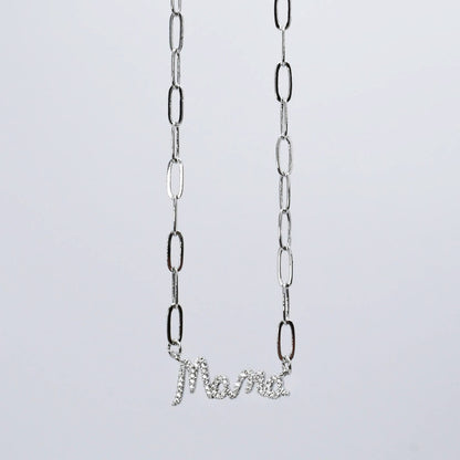 Mama Necklace Silver F29