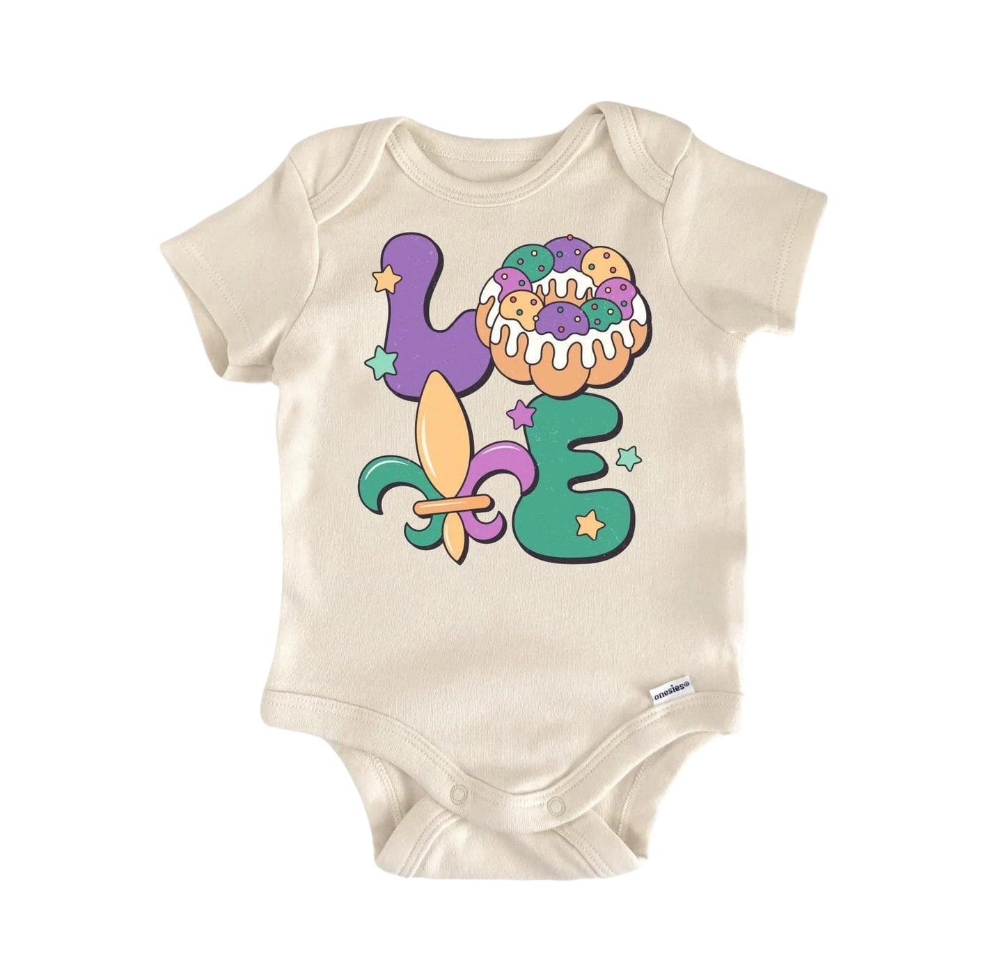 Mardi Gras Love Newborn Baby Onesie® Bodysuit