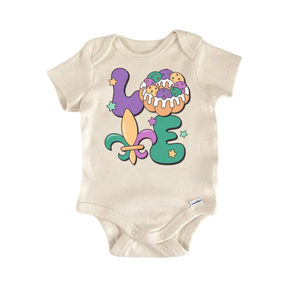 Mardi Gras Love Newborn Baby Onesie® Bodysuit